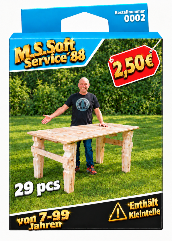 Bestellnummer 0002 Wäscheklammern Projekt Tisch