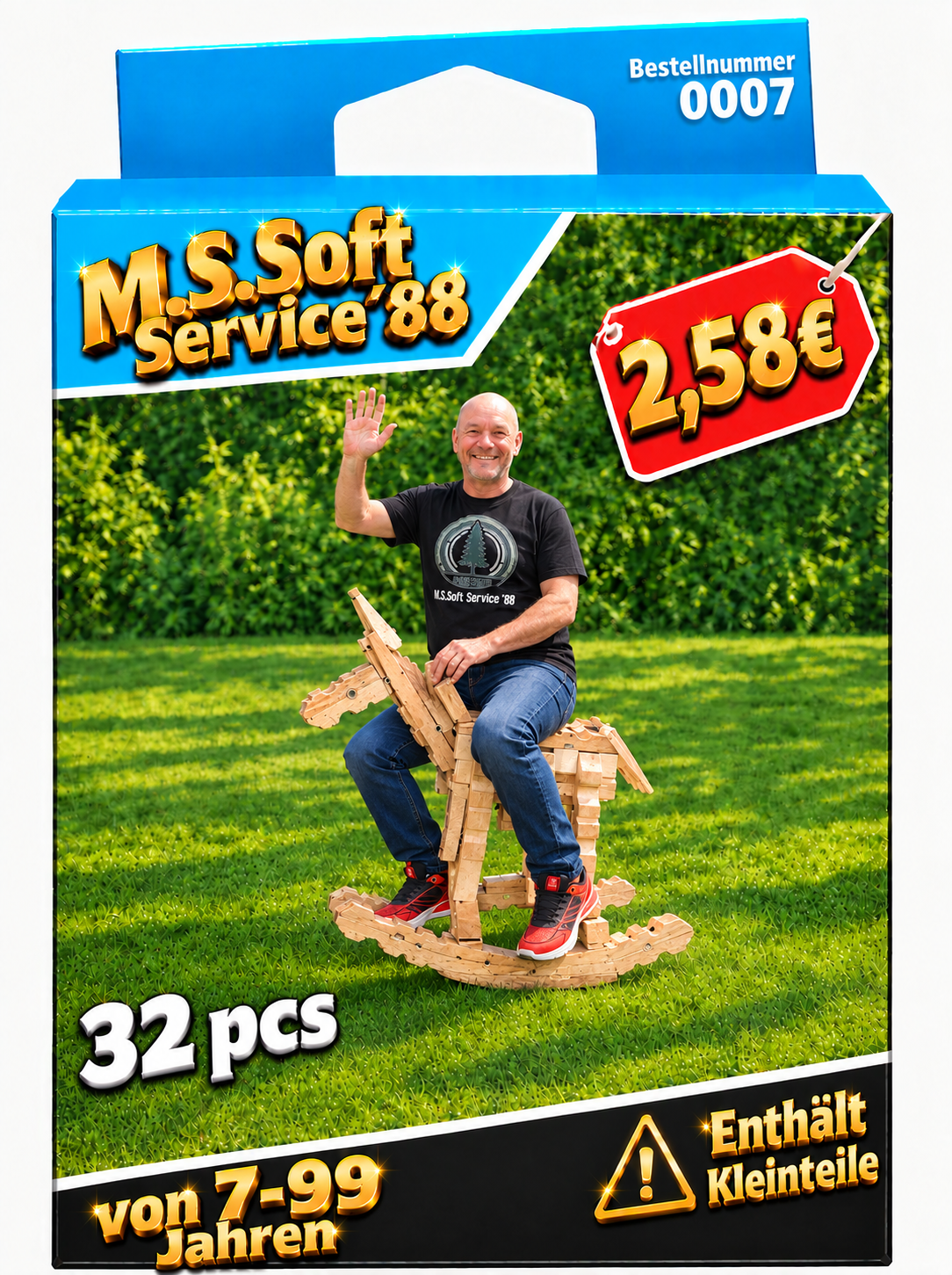 Bestellnummer 0007 Wäscheklammern Projekt Schaukelpferd