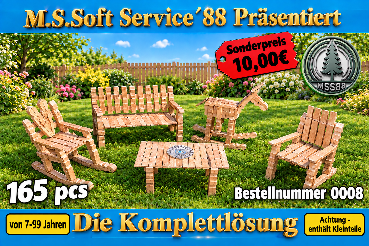 Bestellnummer 0008 Wäscheklammern Projekt Komplettlösung