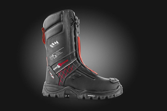 7200-S7L BLACK FIGHTER® FEUERWEHR STIEFEL Schnittschutz