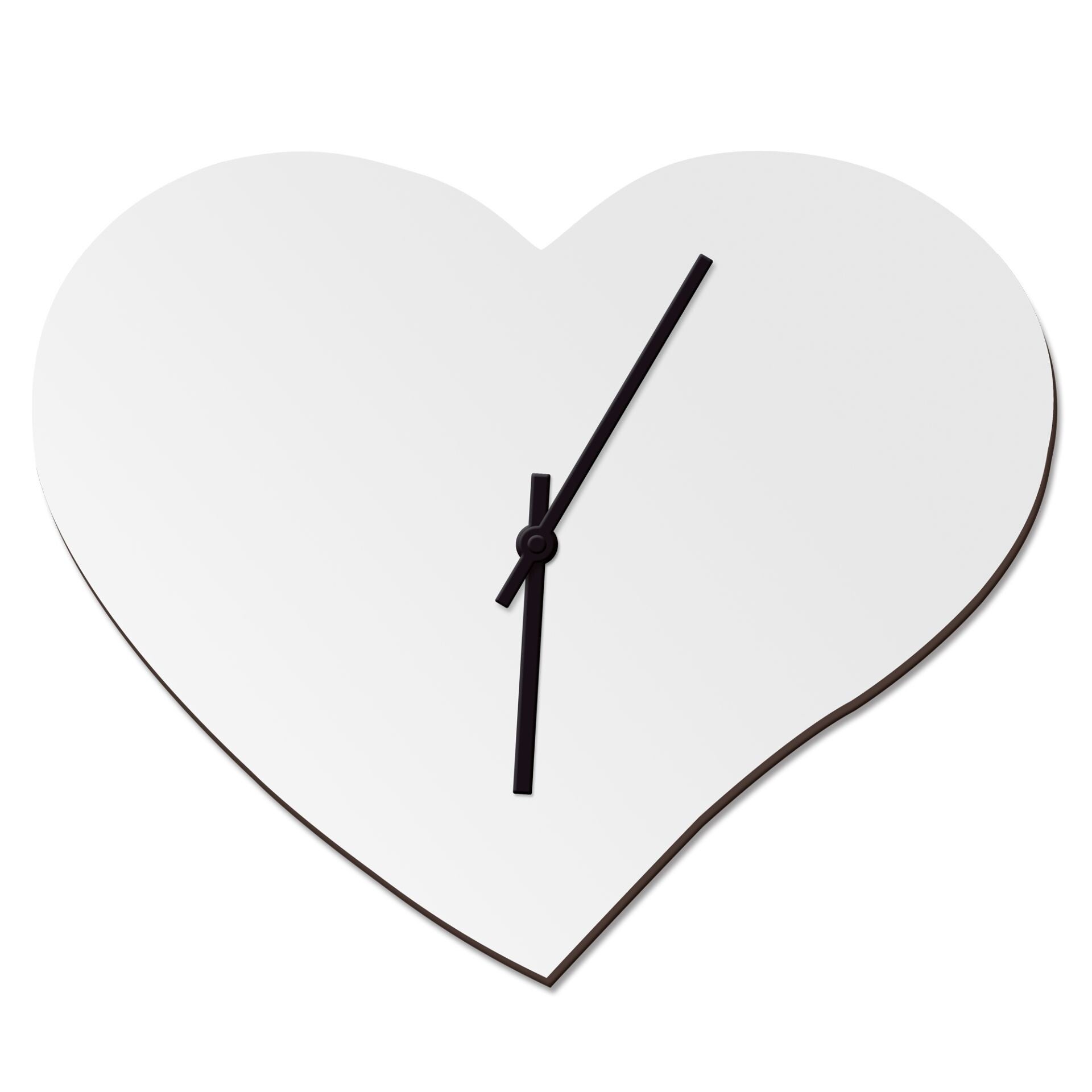 Hartfaser-Wanduhr Herzform, div. Ausführungen