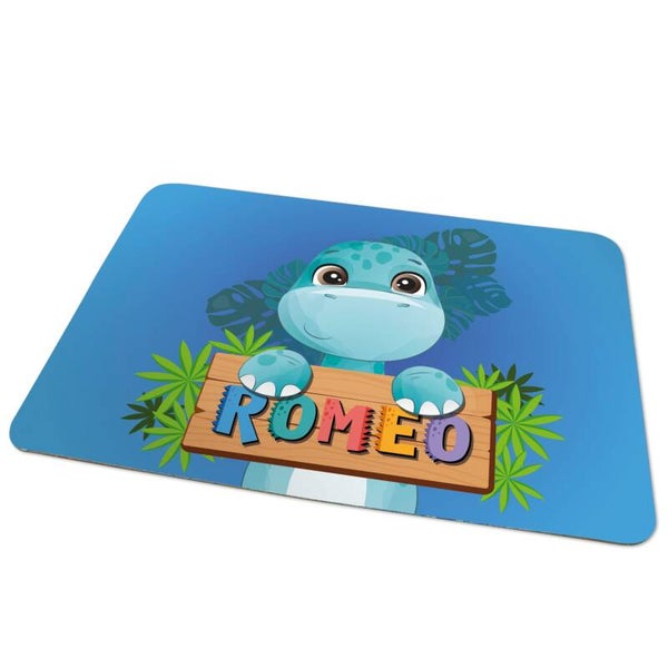 Hochglanz-Tischset aus Kunststoff, Rückseite aus Kork