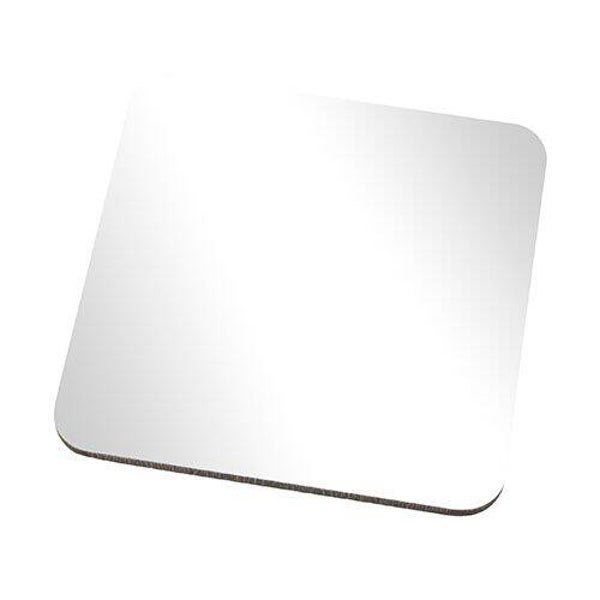 MDF Untersetzer, Rückseite Kork, Farbe Weiß-glänzend