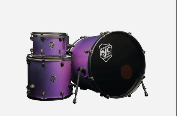 SJC Pathfinder 3pc Kit Purple Glimmer w/ Black Hardware