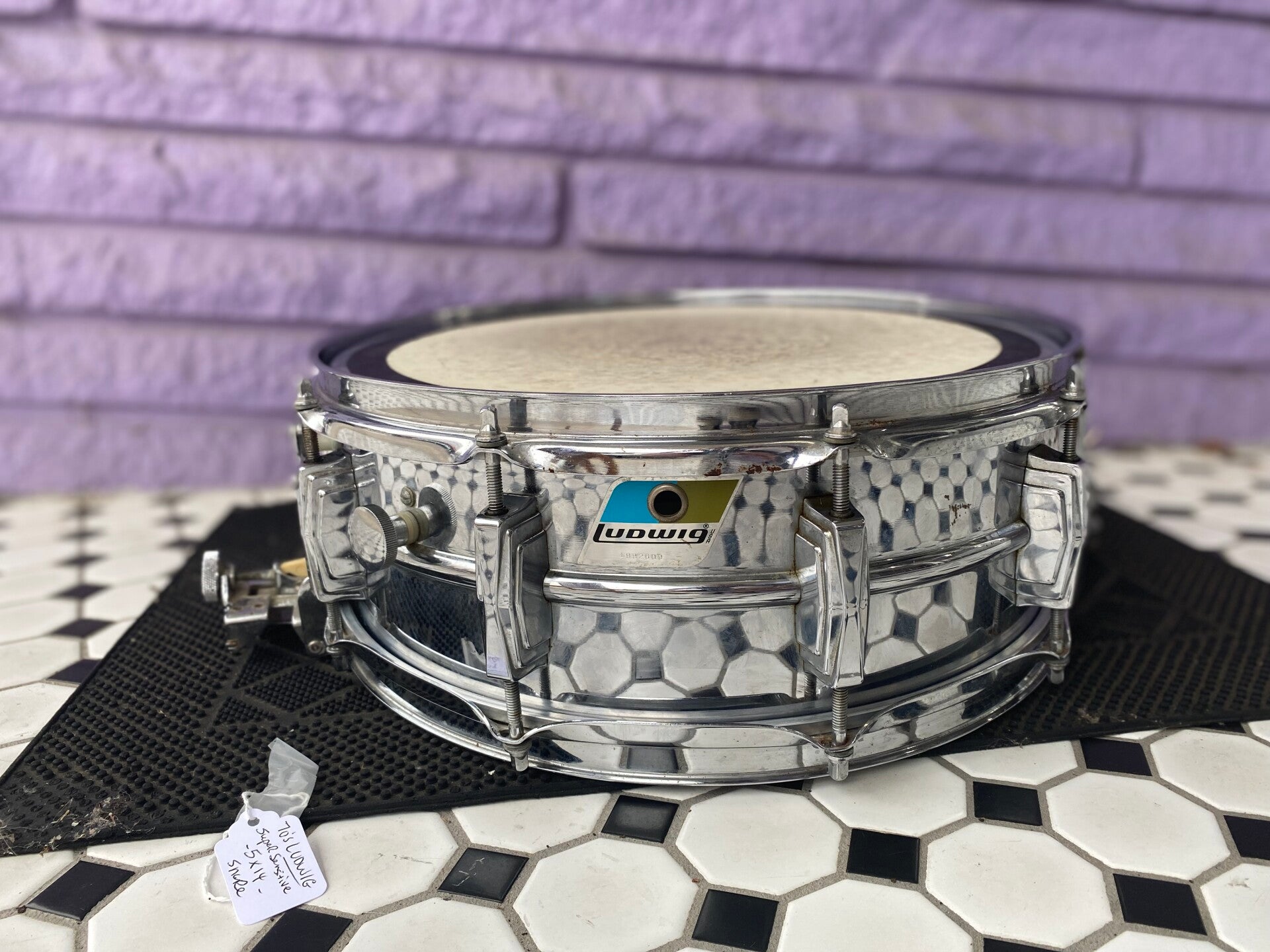 Ludwig Super-Sensitive Snare Drum – 1970s – Chrome, 7-Digit Badge 5x14