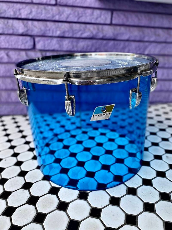1970s Ludwig 12x15" Blue Vistalite Tom
