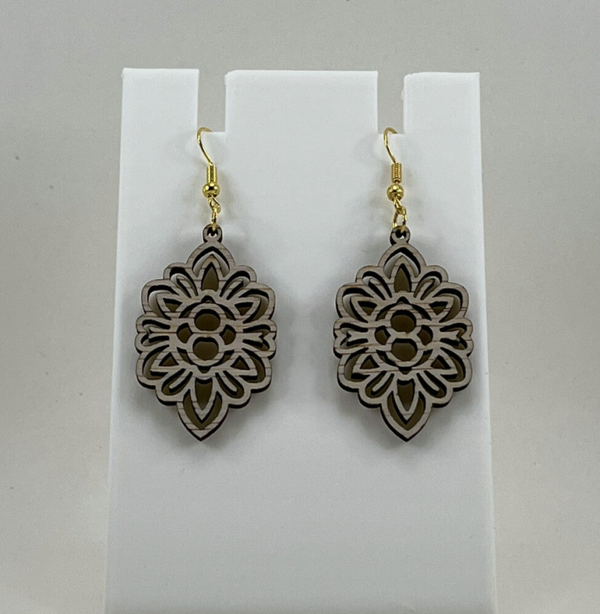 Zeshoekige oorbellen