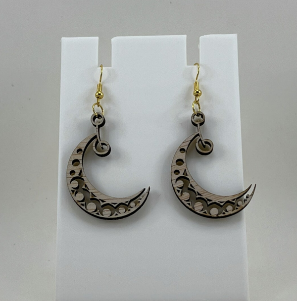 Maanvormige oorbellen