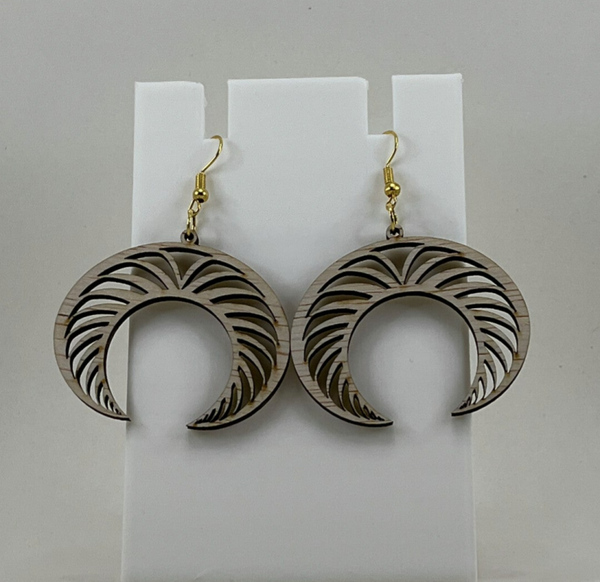 Maanvormige oorbellen