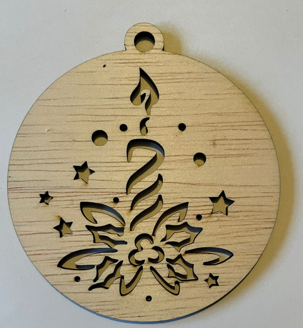 Kerst ornament kaars