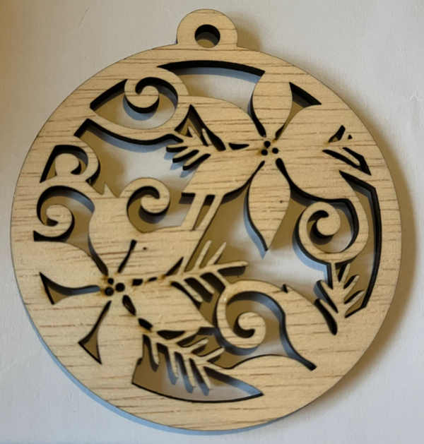 Kerst ornament bloemen