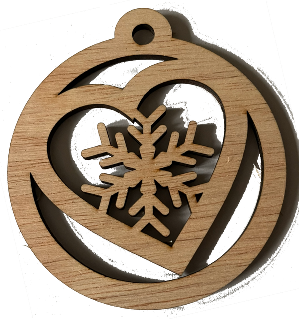 Kerst ornament met hart