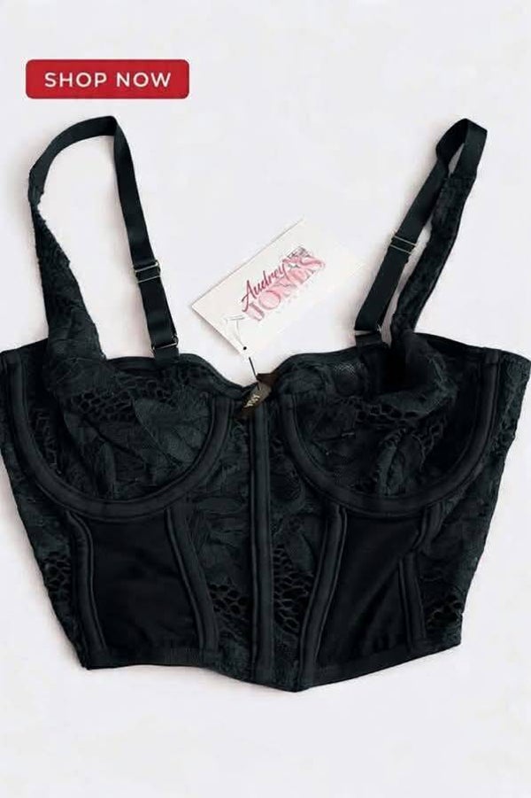 Sexy black lace top