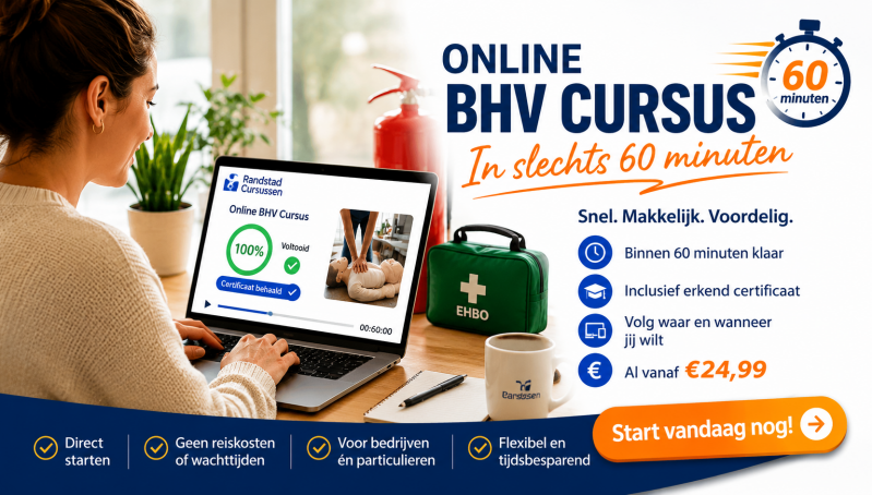 Klassikaal of online BHV cursus bij Randstad Cursussen