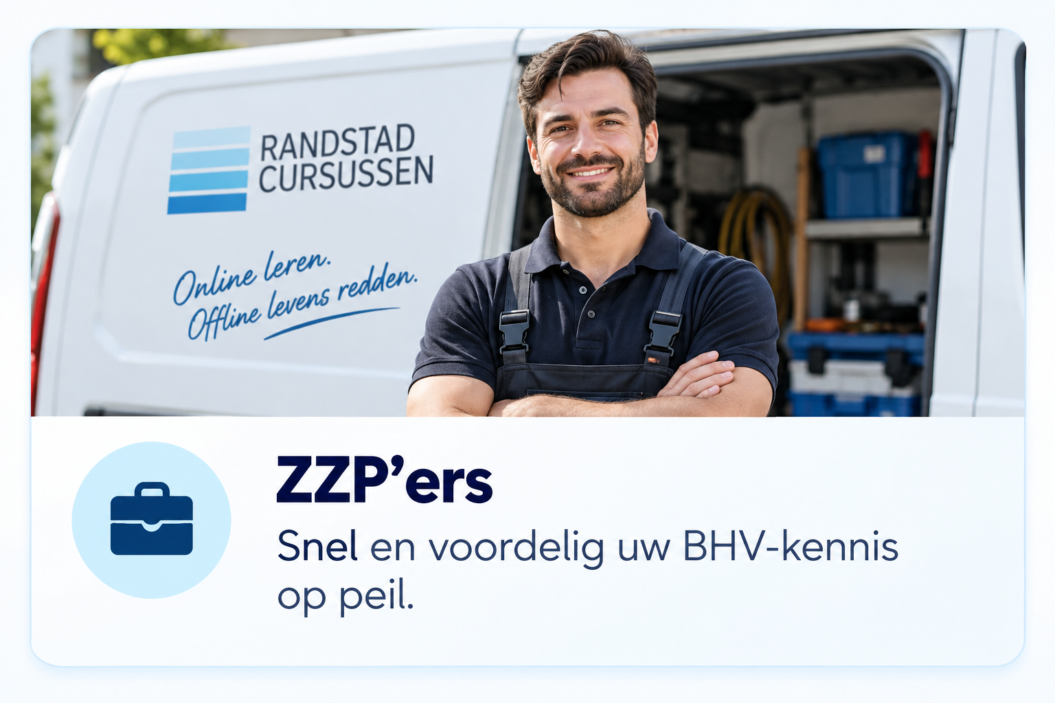 ZZP’er volgt een online BHV cursus bij Randstad Cursussen en behaalt flexibel en voordelig zijn BHV-certificaat.