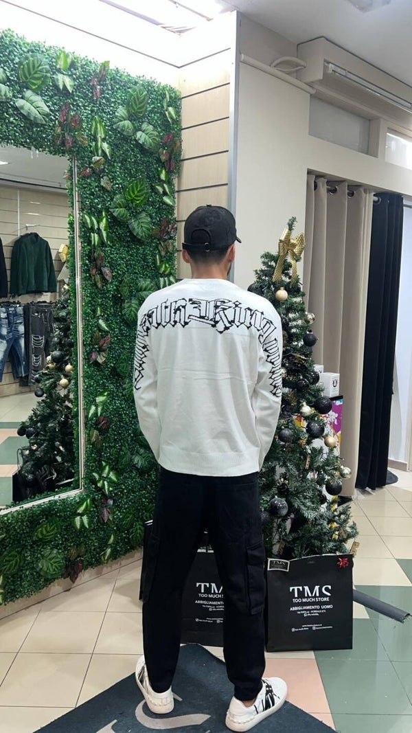 MAGLIONE GIROCOLLO BIANCO