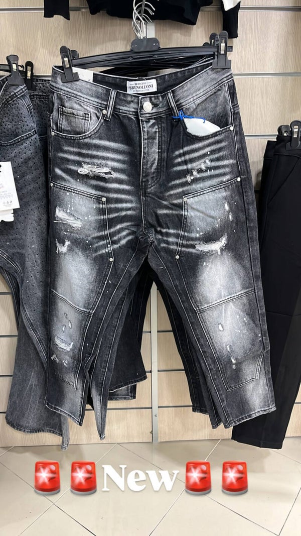 Nuovo jeans loose fit total black