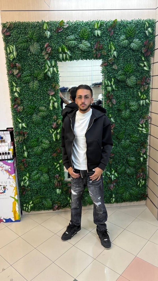 Jeans con finta Zip