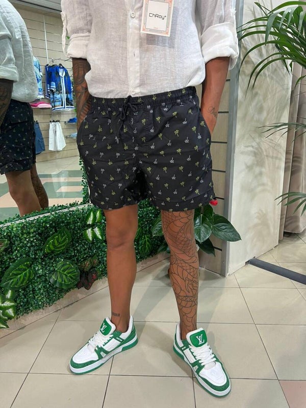 Costume hawaiano nero