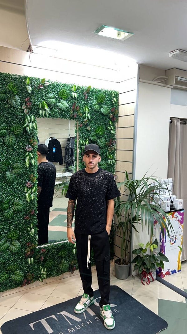 Pantalone cargo nero
