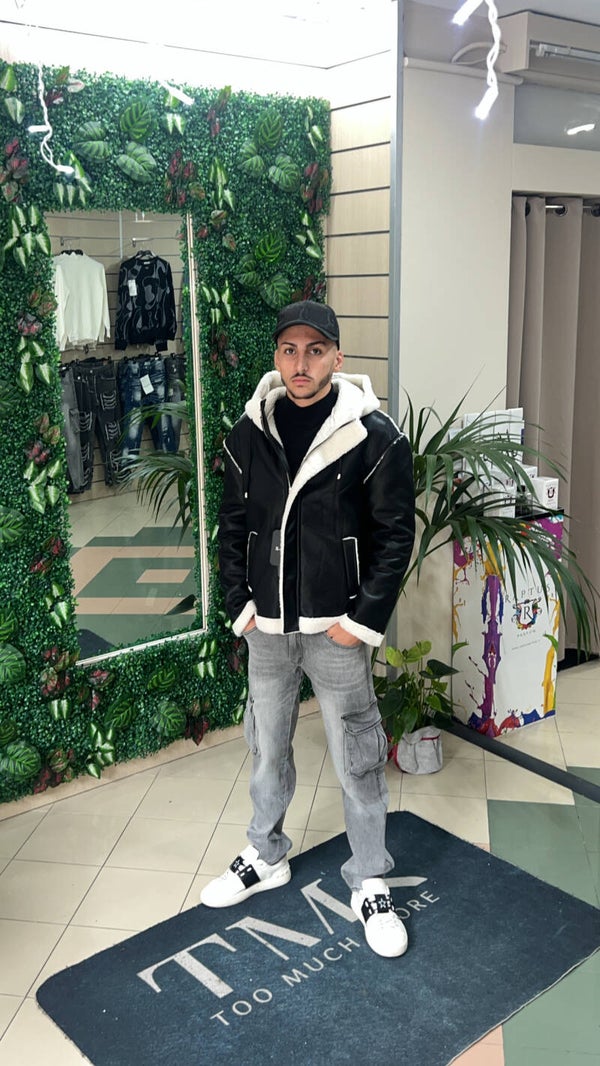 jeans cargo loose fit grigi
