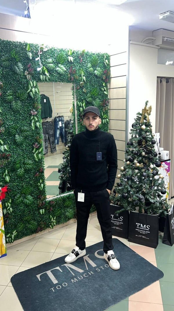MAGLIONE DOLCE VITA NERO A MAGLIA LARGA