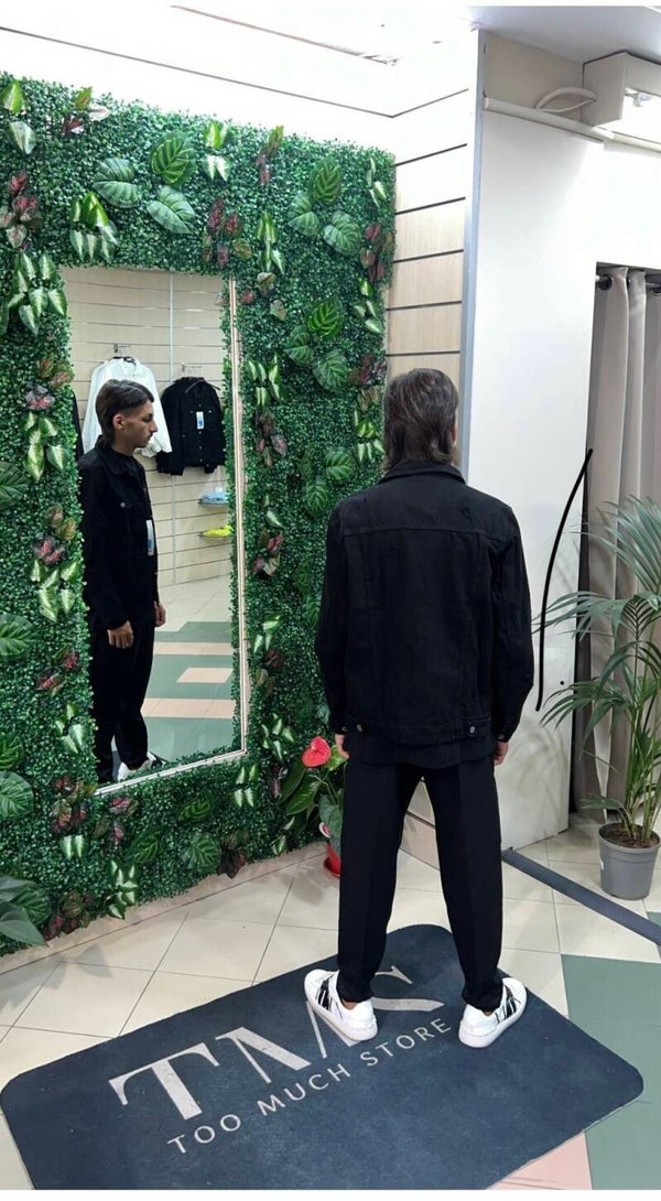 Giubbotto di jeans denim nero