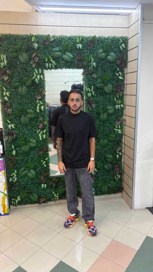 T-SHIRT BASIC NERA A COLLO ALTO