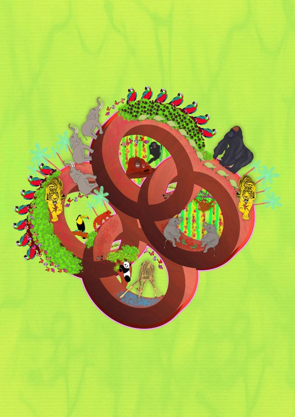Jungle Circle (29,7 cm x 42 cm)
