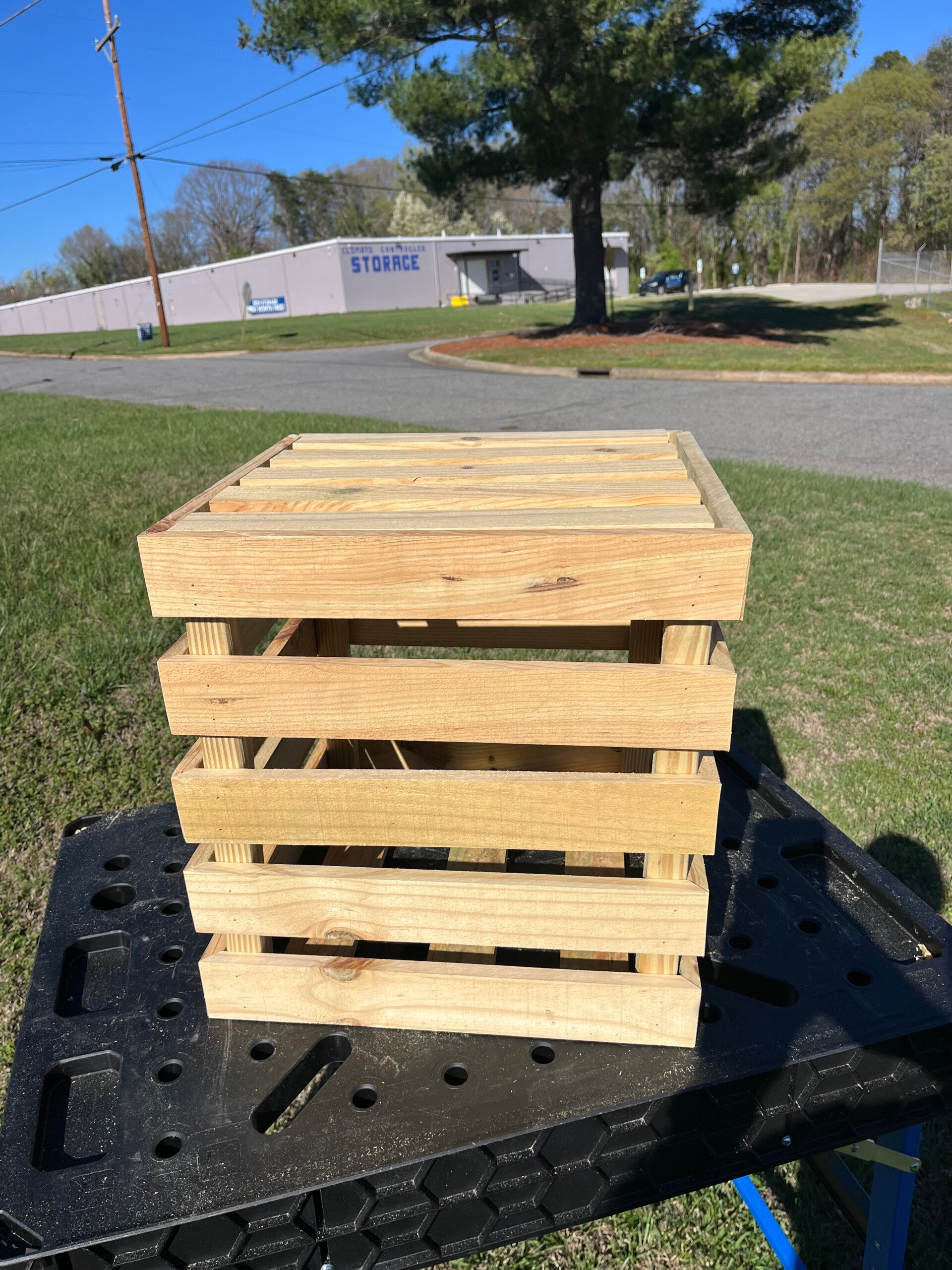 Water Hose Box - natural finish