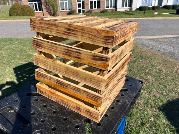 Water Hose Box - burned finish
