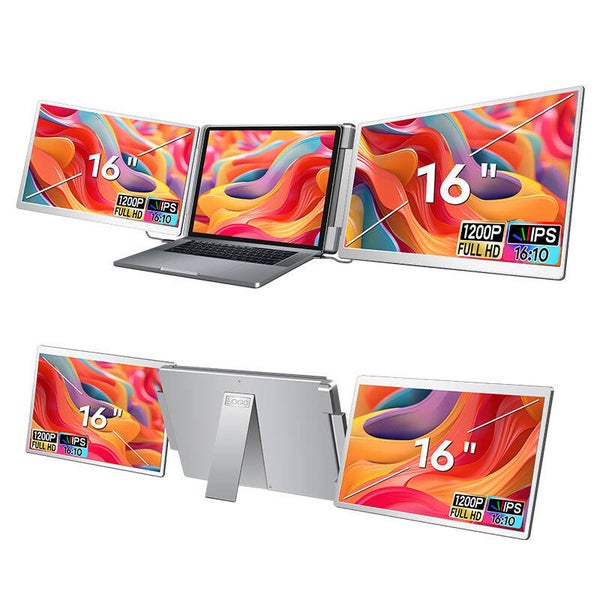 Nuovo Monitor Portatile 2026 da 16 Pollici con Schermo LCD, Monitor per Computer Plug & Play per Uso con Laptop