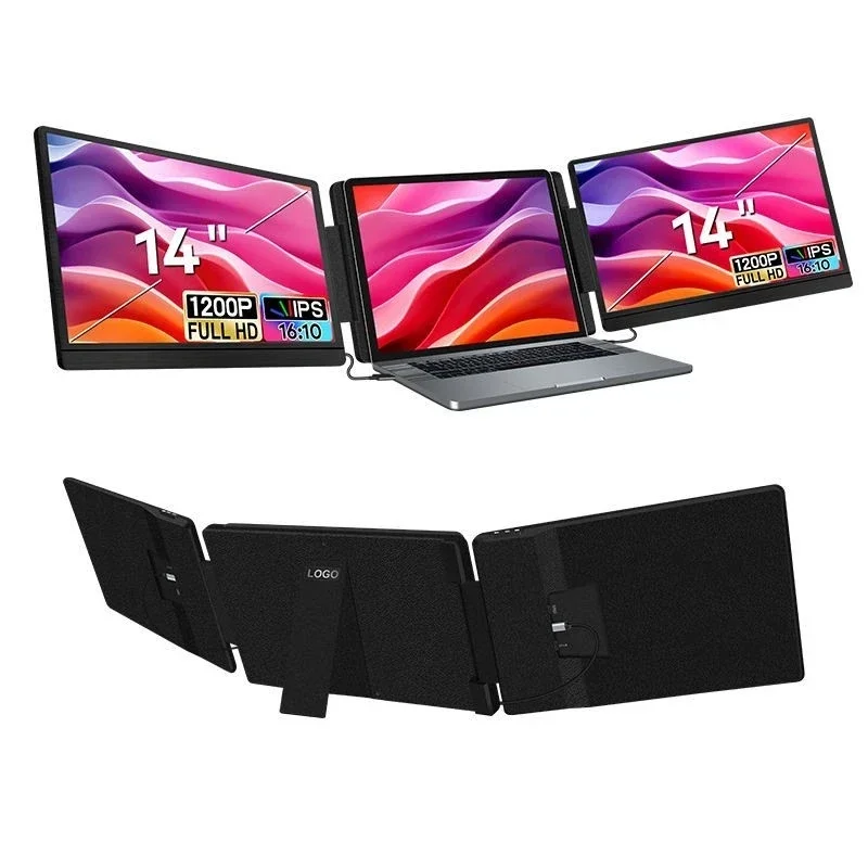 Monitor Portatile Full HD IPS da 14 Pollici 1200P con Schermo Ampio per Gaming