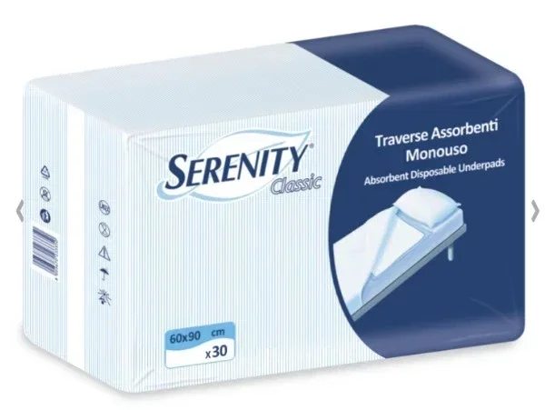 120 pz TRAVERSE ASSORBENTI SERENITY 60x90 4X30pz