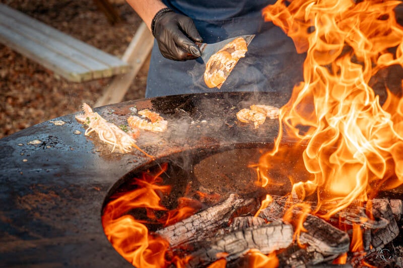 Op de Ofyr wordt de langoustine gegrild 