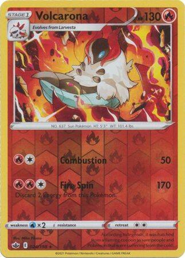 Chilling Reign 024/198 Volcarona Reverse Holo