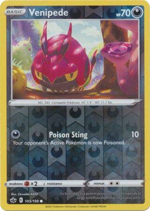 Chilling Reign 105/198 Venipede Reverse Holo