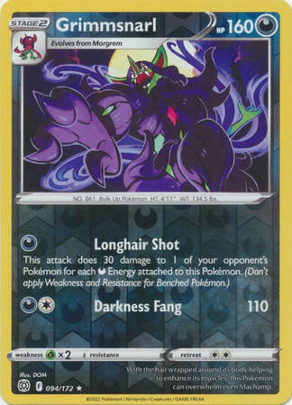 Brilliant Stars 094/172 Grimmsnarl Reverse Holo