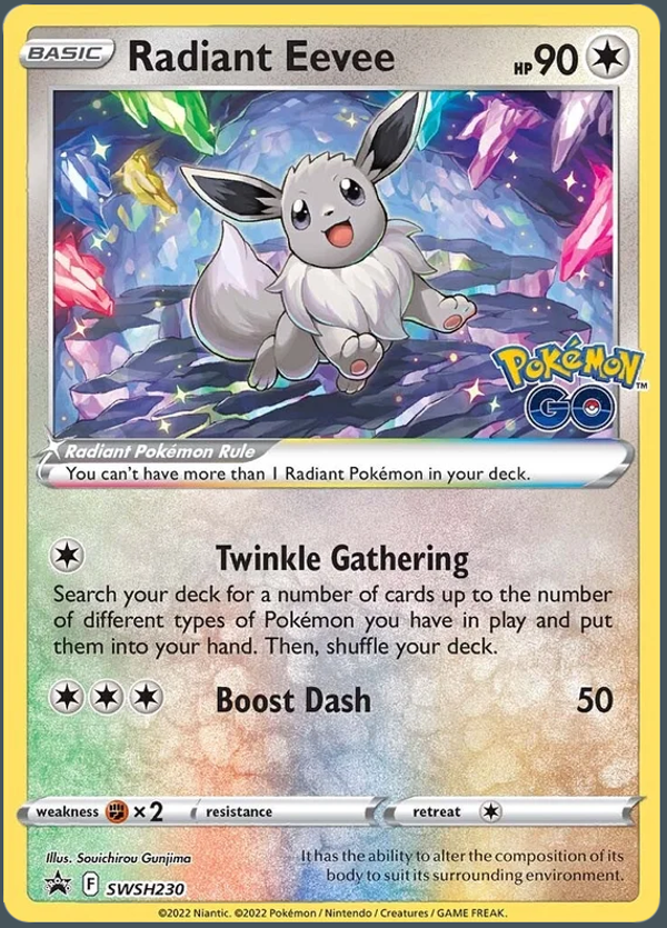 SWSH Black Star Promo 230 Radiant Eevee