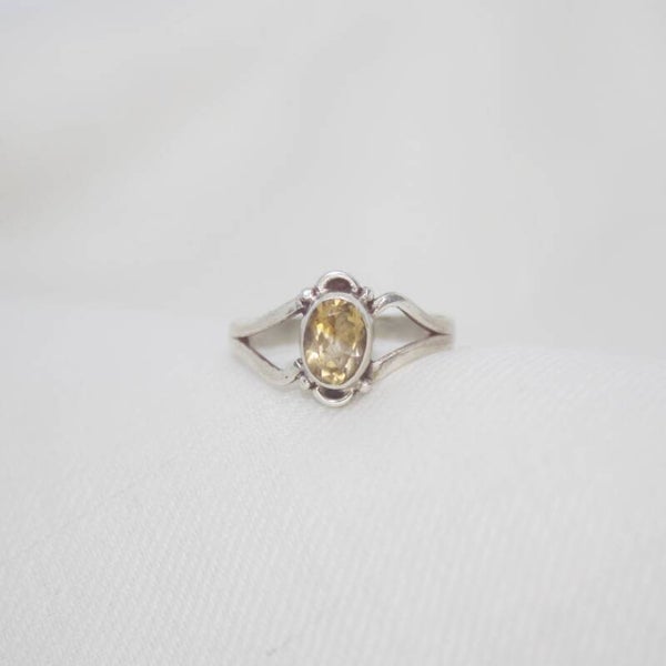 Citrien Zilveren Ring