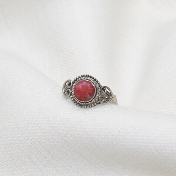 Robijn Zilveren Ring