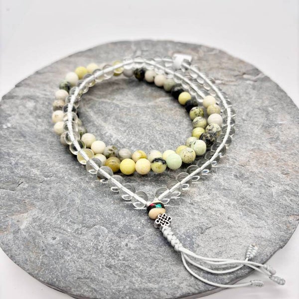 Heldere Aarding Mala (Bergkristal en Serpentine)