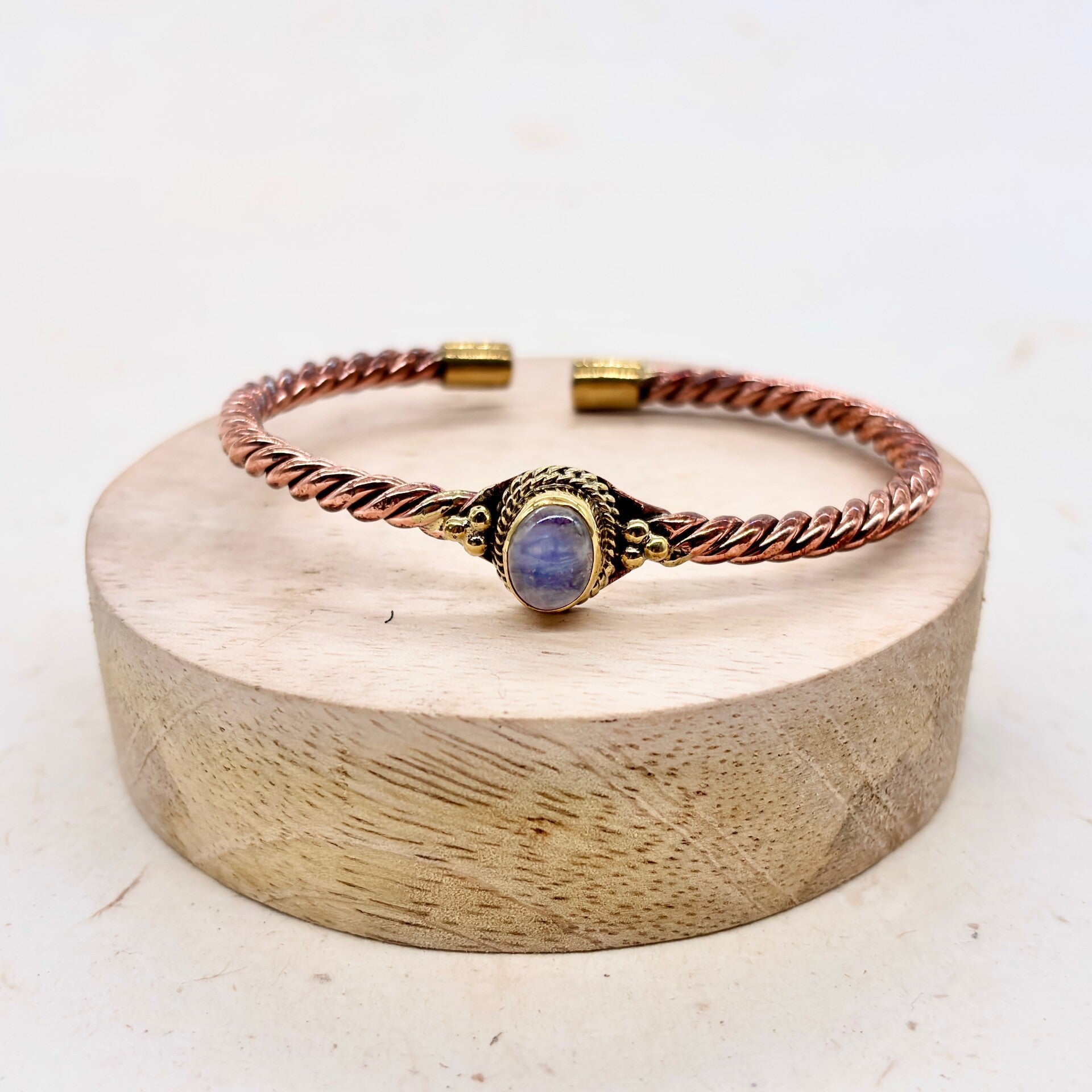 Koper Armband – Maansteen