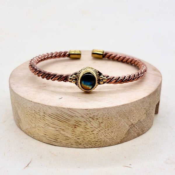 Koper Armband – Labradoriet