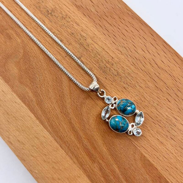 Beschermlicht –Turkoois Ketting