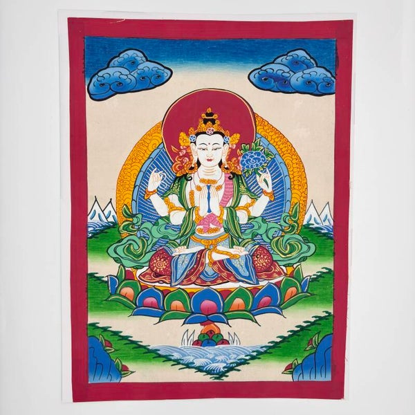 Avalokiteshvara Thangka Schildering