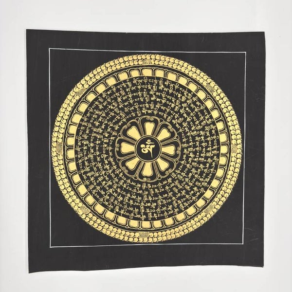 Tibetaanse Mantra Mandala Thangka Schildering
