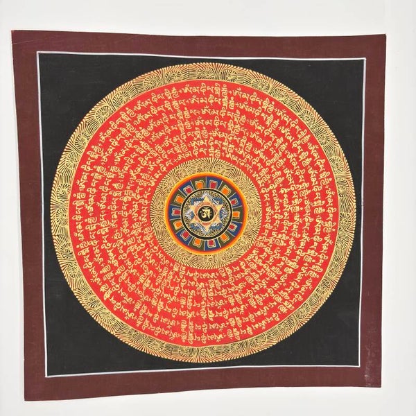 Tibetaanse Mantra Mandala Thangka Schildering