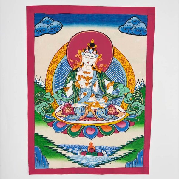 Vajrasattva Thangka Schildering