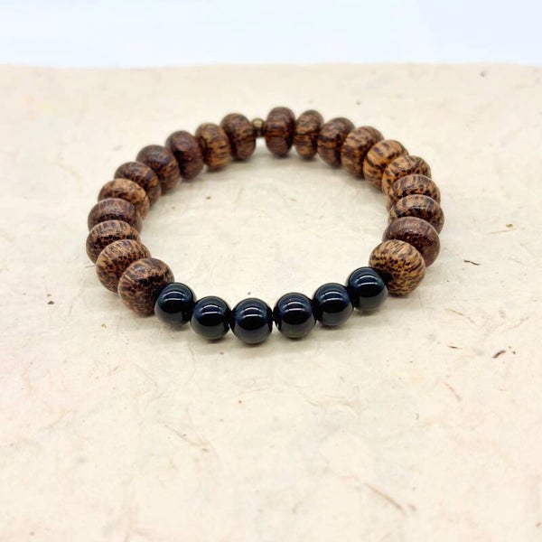 Purity armbanden (Kokosnoot en Onyx)